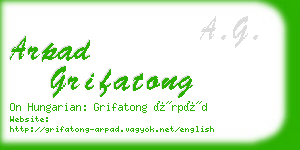 arpad grifatong business card